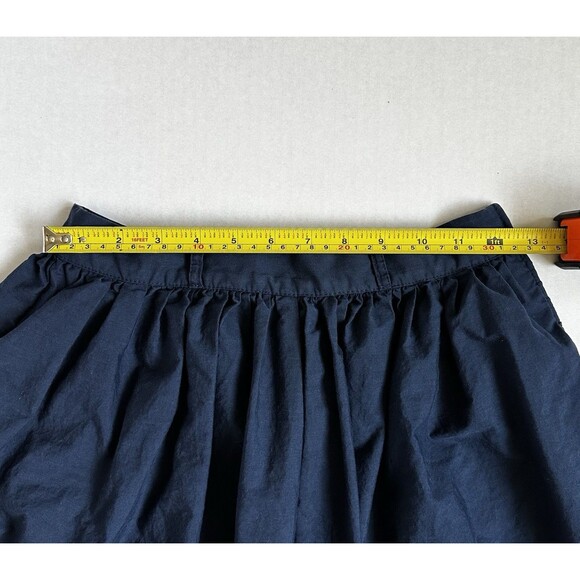 Modcloth Circle Skirt Roman Numeral Full Navy Women’s Size Small Cotton Zip - Picture 7 of 10